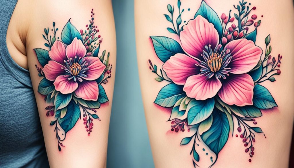 Choisissez le motif parfait avec un tatouage fleurs sublime