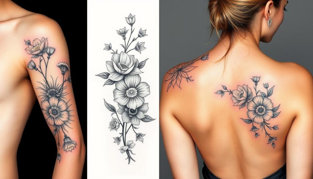 meilleur emplacement tatouage floral