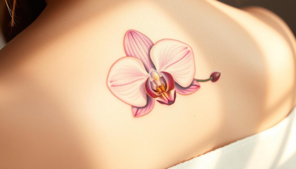 orchidée tatouage