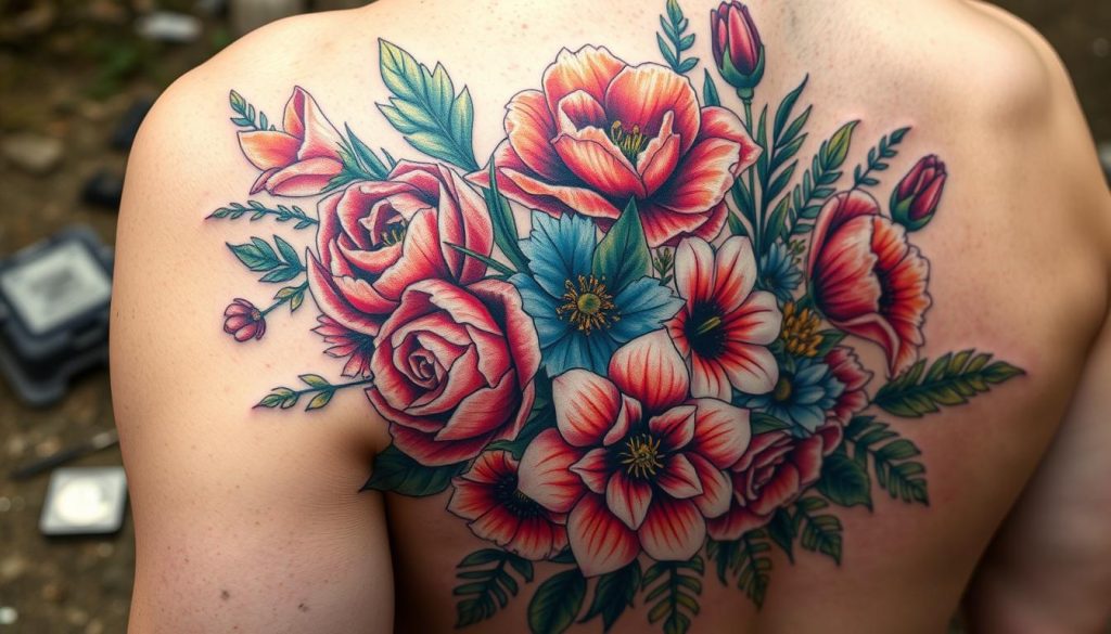 tatouage floral