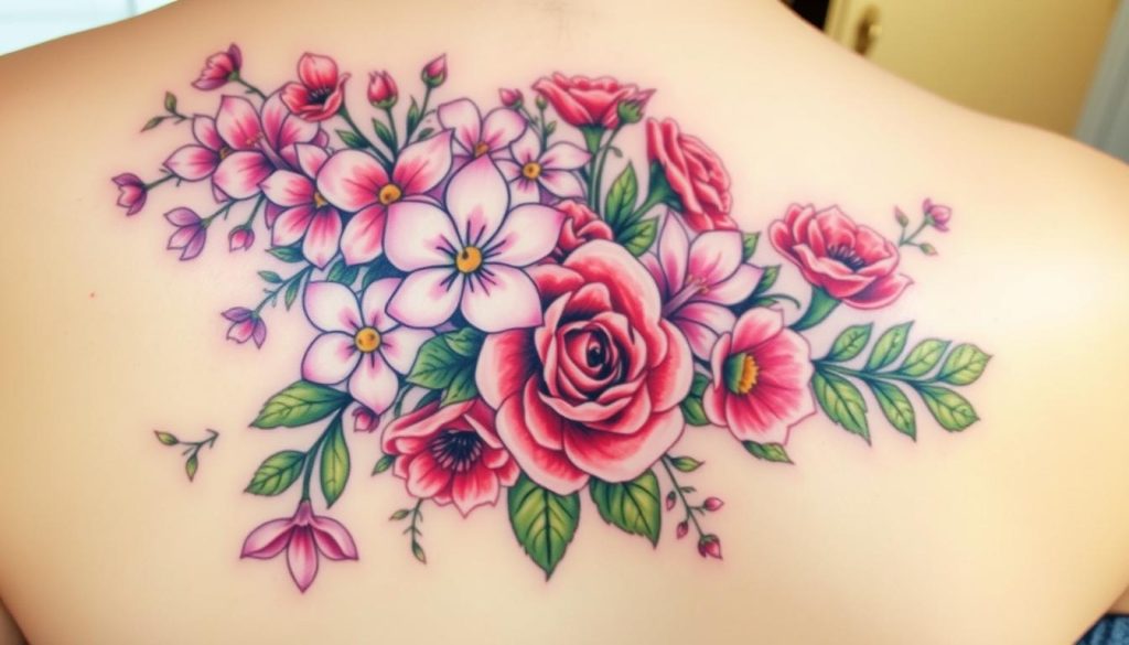 tatouage floral