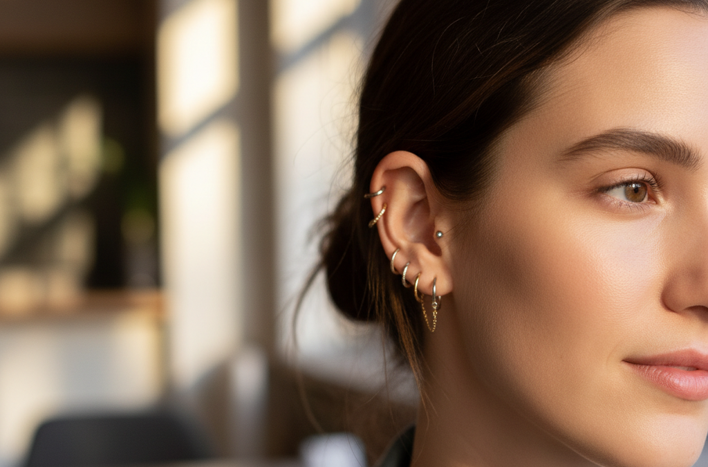 Piercings d&rsquo;oreilles femmes : styles et entretien parfaits