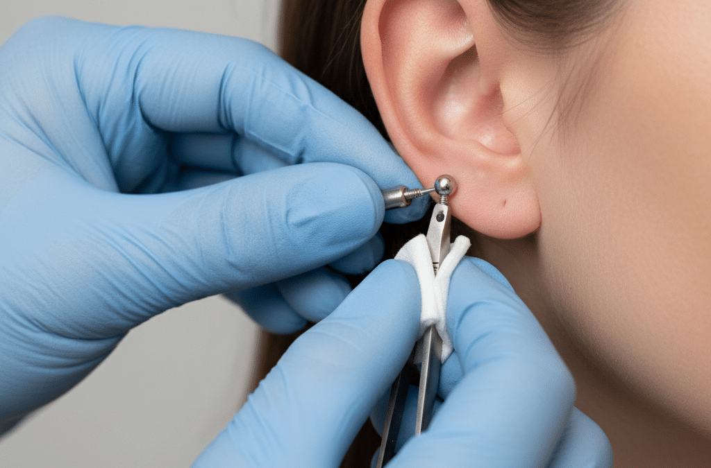 Retirer en toute sécurité un piercing tragus : guide étape par étape