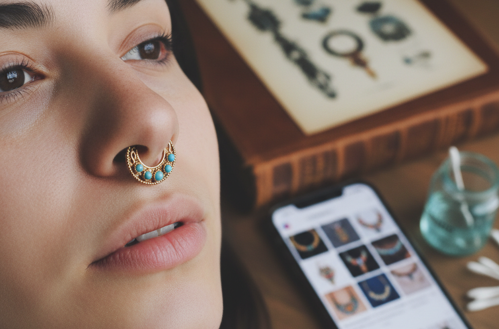 Le piercing septum : Histoire, soins et tendances actuelles